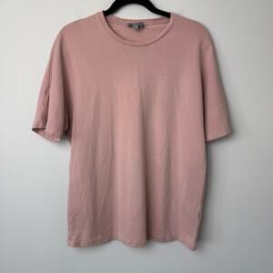 COS Women's 100% Cotton Pink Heavyweight Crew T-shirt Size Small